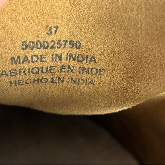 Free People Byron Suede Mules Strappy Heeled Shoes Slide On Size 37 US 7 - Picture 7 of 12